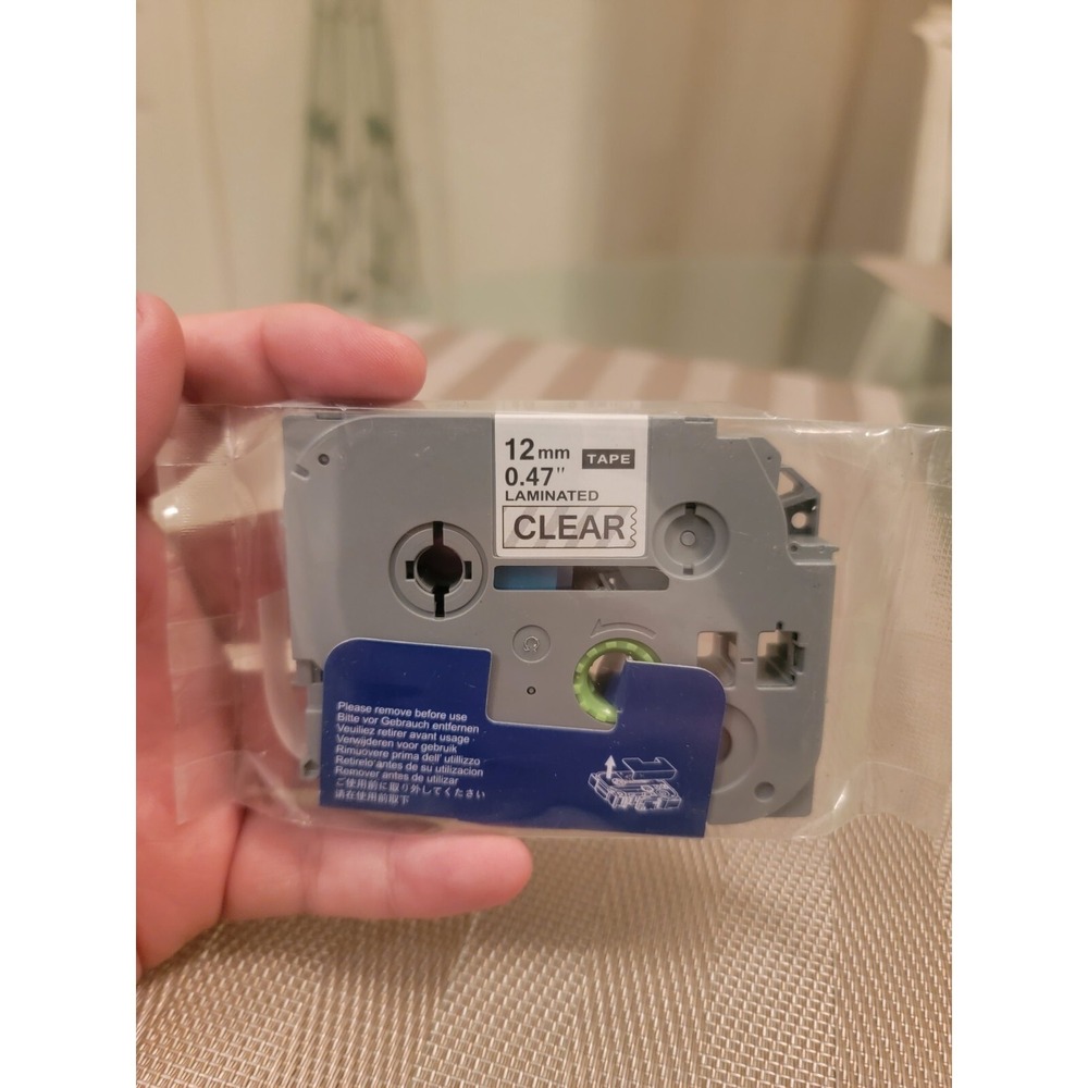 Laminated Label Refill Cassette BLACK INK ON CLEAR TAPE TZc-131 P Touch Maker